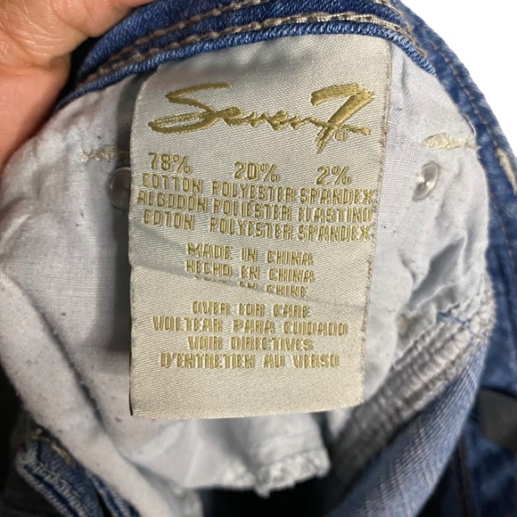 Seven 7 Women’s Light Wash Slim Straight Denim Jeans - Picture 6 of 9